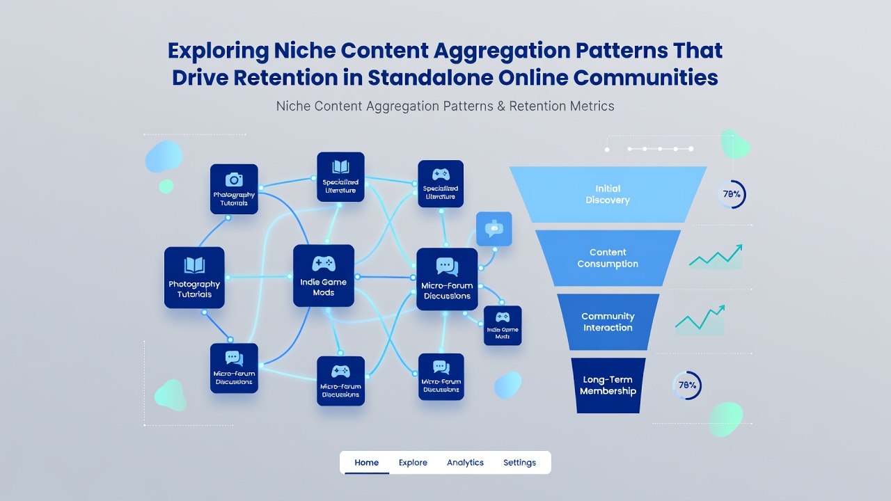 Exploring Niche Content Aggregation Patterns That Drive Retention in Standalone Online Communities